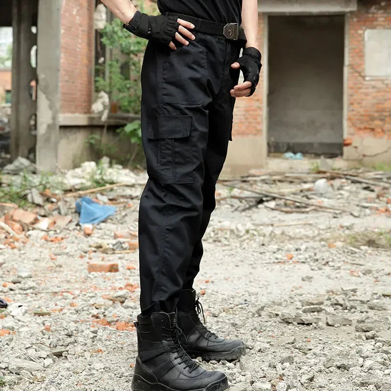 Black Military Tactical Cargo Pants Men Combat Tactical Sweatpants Men's Working Pants Overalls Casual Trouser Pantaloon Homme CS