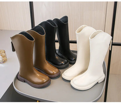 2025 NEW Girls Boots Fashion Cute Autumn Winter Casual Walking Shoes 4 To 12 Years Waterproof Comfortable Girl Ankle Boots