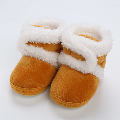 Newborn Toddler Warm Boots Winter First Walkers baby Girls Boys Shoes Soft Sole Fur Snow Booties Kids Snow Boots for 0-18M Bebe