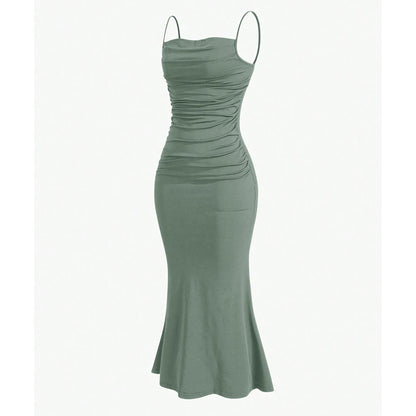 Mia Muse All Seasons Women's Dresses Elegant Party Fitting Slim Spaghetti Strap Mermaid Hem Maxi Fashion Party Dresses