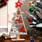 Holiday Wooden Decoration Compact Wooden Christmas Tree Wooden Tabletop Christmas Tree Christmas Party Ornament For Shelf Table