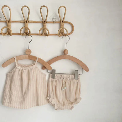 MILANCEL Baby Girls Clothes Striped Camisole And Bloomers 2 Pcs Baby Girls Clothes New born Baby Clothes Set