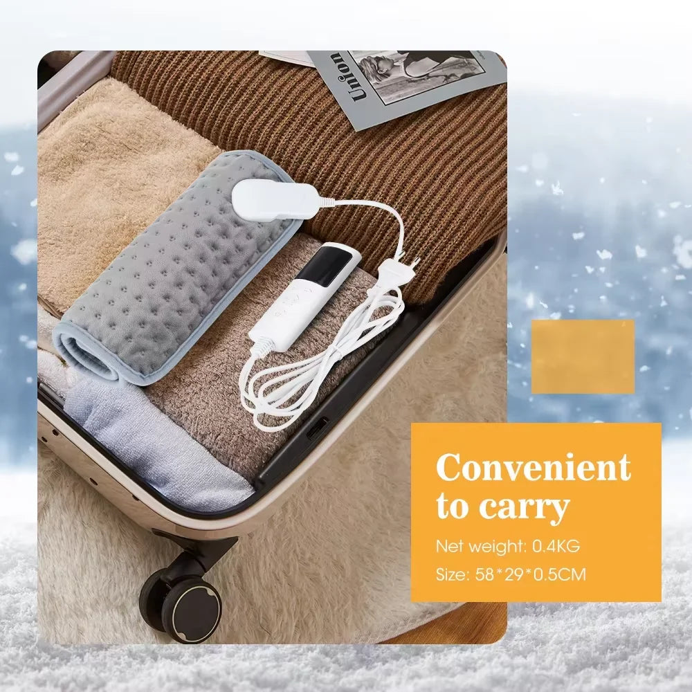 Electric Heating Blanket 2025 New 60*30cm 9 Levels Thermal Pads Heated Mat Soft Safe Winter Body Back Leg Warmer for Home Use