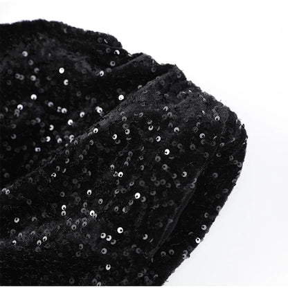 Elegant Woman Black Shiny Sleeveless Mini Dress Sexy Lace Up O Neck Slim Waist Short Dresses New Evening Party Vestidos 2025