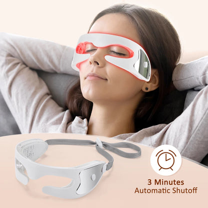 Electric 3D Eye Beauty Device with 3 Modes - Eye Vibrator Massage & 36 LED Light Therapy for Gentle Fatigue Relief And Dark Circ