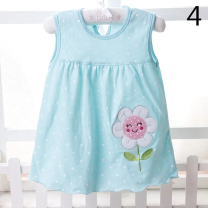 0-24M Newborn Cotton Flower Dresses, Baby Girls Summer Multi Pattern Clothes