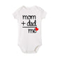 Mom Plus Dad Equals Me Baby Romper Clothes Boy Girl Newborn Bodysuit Toddler Infant Funny Cute Rompers Jumpsuit Outfits