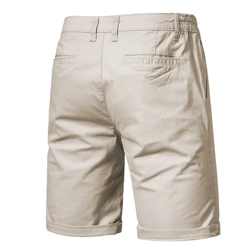 2026 Men Shorts Summer Cotton Middle Waist Male  Casual Business Men Shorts Printed Beach Stretch Chino Classic Fit Short Homme