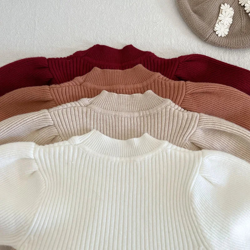 0-4Y Autumn Boutique Vintage Style Puff Sleeve Kids Baby Girl Clothes Dresses Draped Princess Dress for Girls