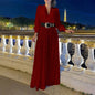 BWQ Splice Sequins Maxi Dresses For Women Fashion Folds Loose V Neck Elegant Dress Femme Party Evening Dresses Luxury 2026