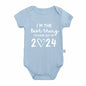 I'm the Best Thing 2024 Newborn Baby Clothes White Cotton Summer Bodysuits for Infants Short Sleeve Boys Girls Romper