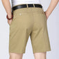 Classic Mens Cotton Shorts Men Stretch Casual Shorts Bermuda Knee Shorts Golf Sports Summer Cool Breathable Shorts Khaki Beige