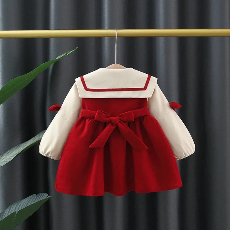 Spring fall 1 year baby's birthday girl's clothes dress for newborn baby girl clothing outside wear waist princess dresses dress