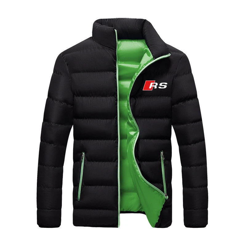2026 Autumn Selling Audi-RS England style Print Solid Color Cotton Men Long Sleeve Popular Jacket Zip Comfortable Down Jacket