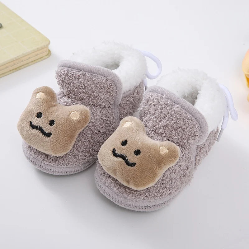 Winter Snow Baby Boots Newborn Toddler Warm Boots Winter First Walkers Baby Girls Boys Shoes Soft Sole Cute Cartoon Snow