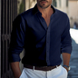 2026 Men's Shirts Formal Shirts Light Blue Black White Long Sleeves F Lapel Spring Autumn Business Casual Clothing Oversized 6XL