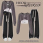 Spring and Autumn Set Women's 2026 Korean Loose Fashion Top Casual Work Pants Age Reducing Three Piece Set