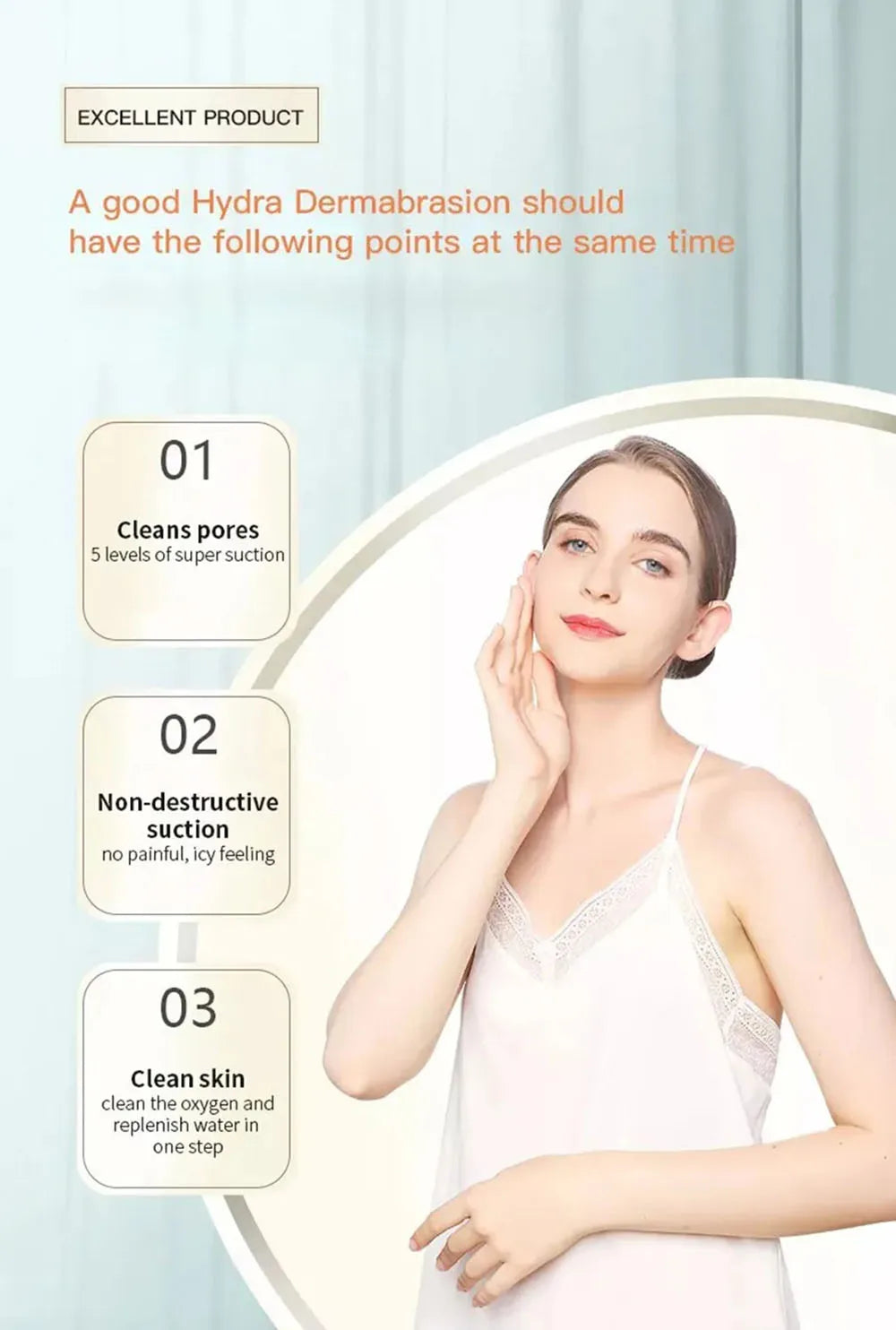 Peeling Beauty Device New Small Bubble Oxygen Injection Instrument Hydra Dermabrasion Aqua Facial Cleaning Suction Blackhead