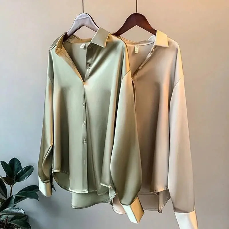 Fashion Spring Shirt And Blouses New Sweater Cardigans Woman Top Knitted Korean Long Sleeve Lapel Button Elegance Sweet Coats