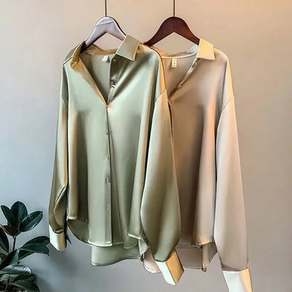 Fashion Spring Shirt And Blouses New Sweater Cardigans Woman Top Knitted Korean Long Sleeve Lapel Button Elegance Sweet Coats