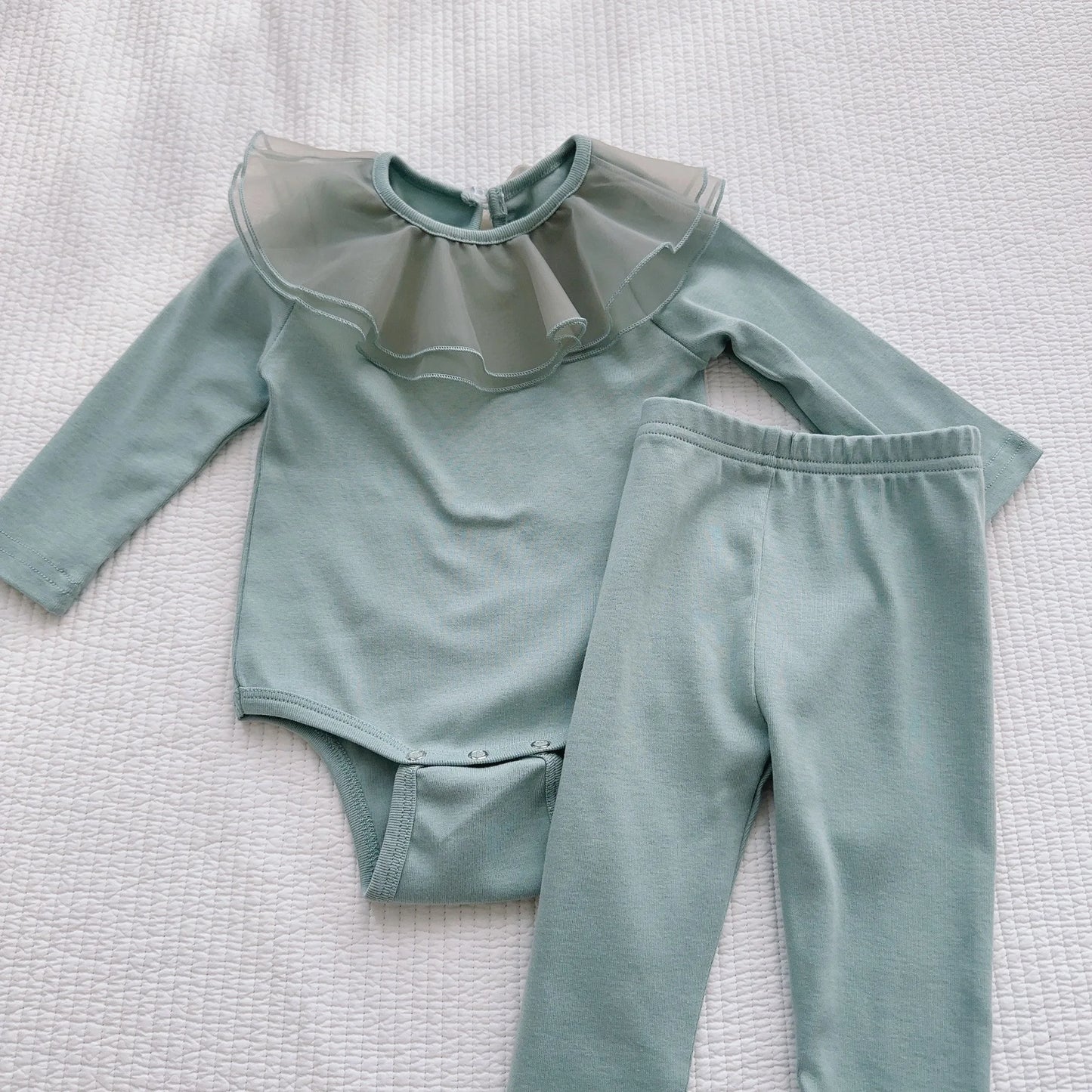 2025 Spring New Baby Long Sleeve Home Clothes Set Infant Girl Lapel Tops + Leggings 2pcs Suit Toddler Cotton Casual Outfits