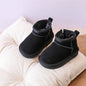 2025 New Winter Baby Snow Boots leather Warm Plush Little Boys Shoes Non-slip Fashion Toddler Girls Boots