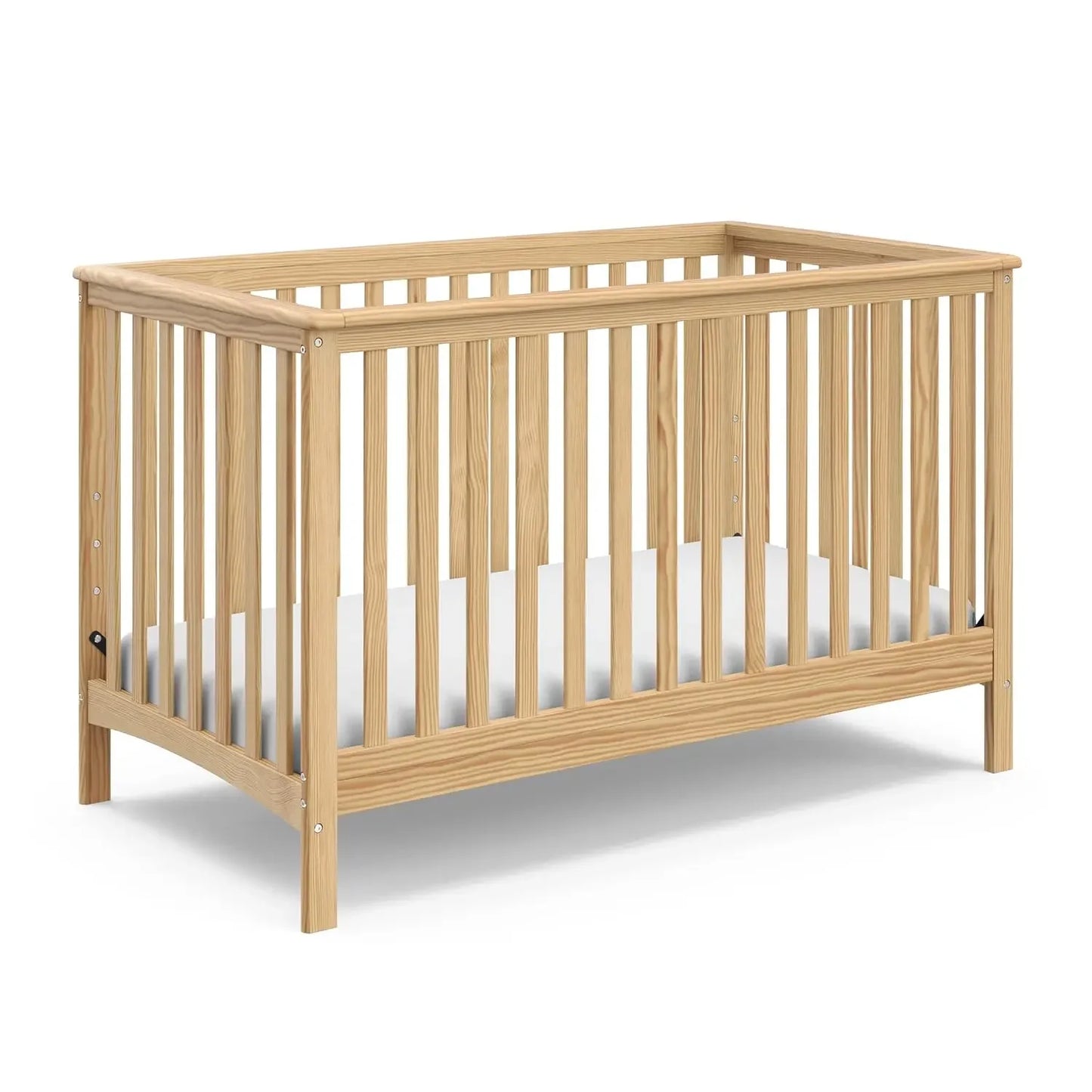 4-in-1 Convertible Crib (Natural) - Converts to Daybed, Toddler Bed, and Full-Size Bed, Fits Standard Full-Size Crib Mattress, A