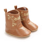Baby Boots Made Of Soft PU and High-quality Cotton 2026 New Autumn and Winter Short Boots With Rubber Soles and Anti Slip Baby
