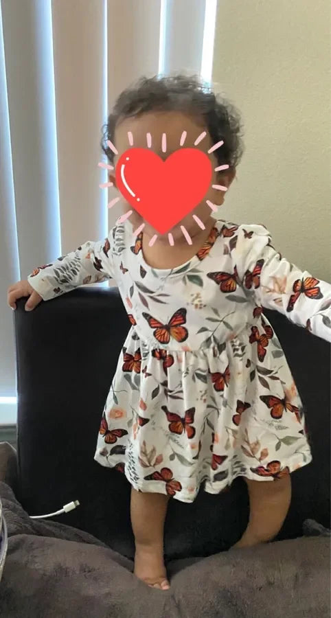 Pat Pat Newborn Dresses Baby Girl Clothes New Born Babies Kids Birthday Party Dress Ribbed Striped Long-sleeve Overalls Children