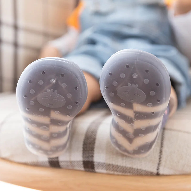 Baby First Shoes Toddler Walker Infant Boys Girls Kids Rubber Soft Sole Floor Barefoot Casual Shoes Knit Booties Anti-Slip