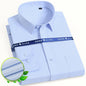 Men's Classic Long Sleeve Solid/striped Basic Dress Shirts Single Patch Pocket Formal Business Regular Fit Office Social Shirt