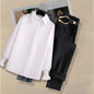 2026 Autumn Increased Size Korean Popular Chiffon Shirt Knitted Sweater Jeans Three Piece Elegant Women's Pants Set Tracksuit