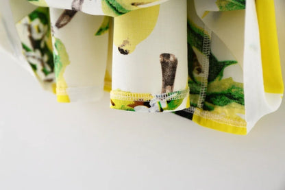 2025 Summer Baby Girl Dress Lemon Print Newborn Infant Dresses Christening Gowns Princess Birthday Dress for Baby Girl