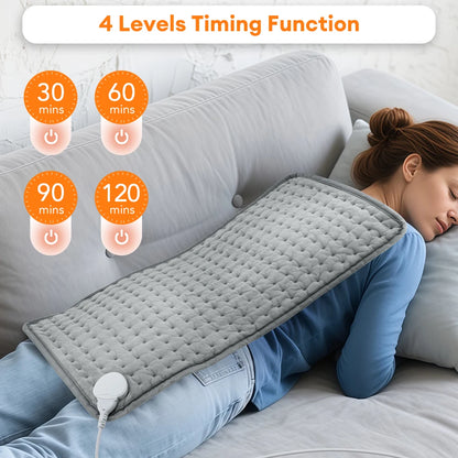Electric Heating Blanket for Home Use - 9 Levels Thermal Heated Mat Home Soft Safe Winter Body Back Leg Warmer Pads 60*30cm
