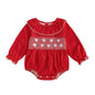 My First Valentines Day Baby Girl Outfit Newborn Heart Smocked Bubble Romper Bodysuit Cute Valentines Day Clothes