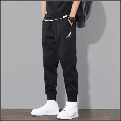 Men Pants Soft Fabric Multi Pockets Elastic Waist Spring Summer Cargo Pants Wear-resistant Jogger Trousers Simple Clothes
