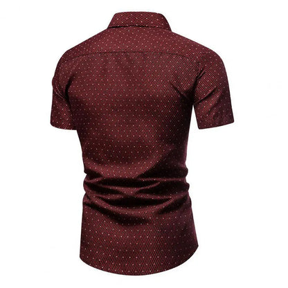 Summer Shirt for Men Daily Casual White Shirts Short Sleeve Button Down Slim Fit Male Social Blouse XL