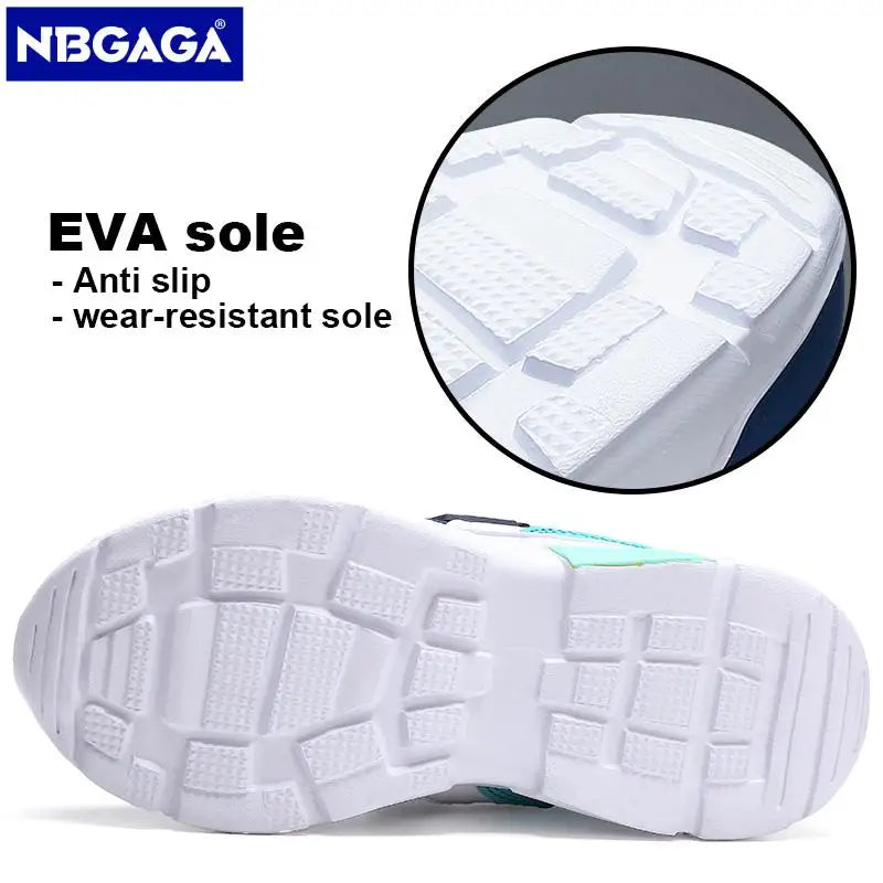 Children Casual Shoes for Boys Breathable Sneaker Summer Air Mesh Kids Hook & Loop Students School Shoe Size28-40