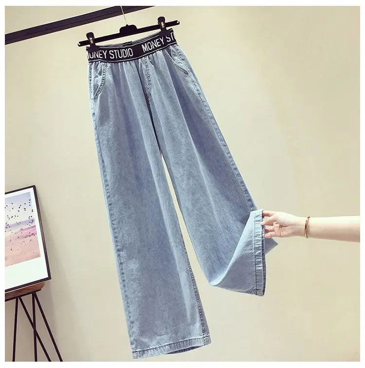 2026 Summer New Stitched Chiffon Shirt Female Set Elegant Women's Jeans Casual Blouse Two Piece Set Ladies Tracksuits