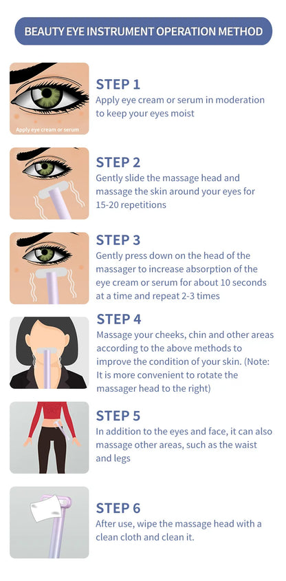 Convenient Beauty Equipment  Home Heating Eye Cream Introduction Device  Fade Eye Micro Current  Eye Massage Beauty Device