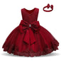 Baby Girls Christmas Dress 3 6 9 12 18 24 Months Toddler Newborn Lace Princess Dress 1 Year Old Birthday Party New Year Costume