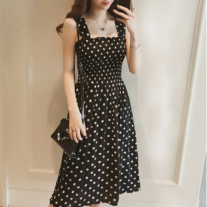 Women's Dresses 2026 Summer Fashion Loose None Sleeve Polka Dot Shoulder Plus Size Casual Dress Sexy Dress