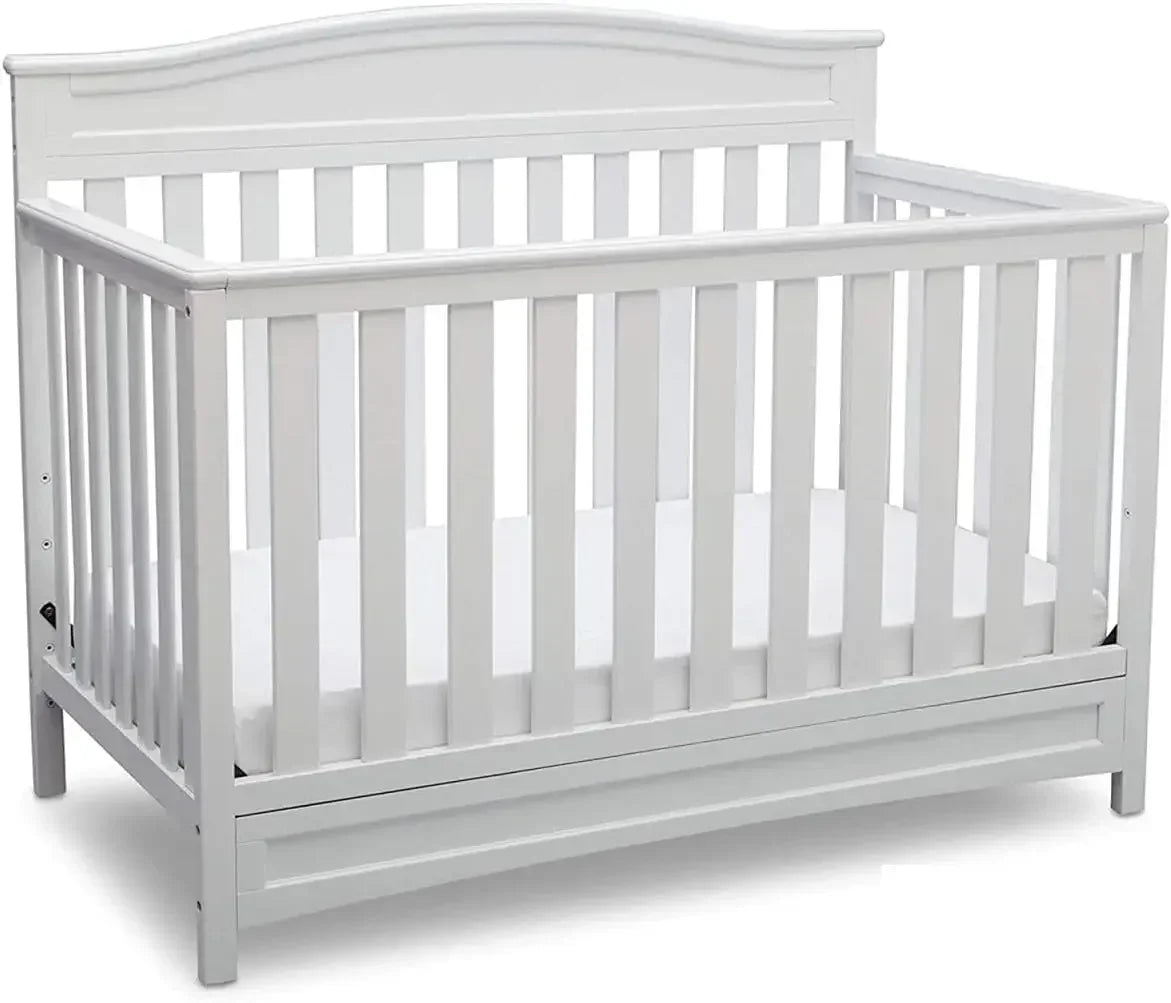 Children Emery 4-in-1 Convertible Baby Crib - Greengard Gold Certified, Dark Chocolate