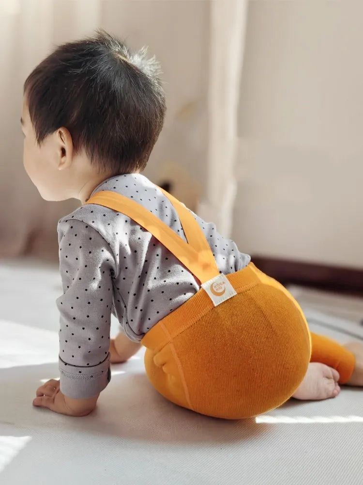 2025 Spring Fashion Boy Baby Solid High Waist Overalls Girl Children Cotton Leggings Infant Casual Suspenders Pants Kid Trousers