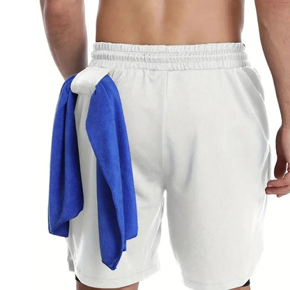 2026 New Men's Running Fitness Shorts 2 in 1 Double Layer Sports Shorts Sportswear Gym Fitness Shorts Training Jogging Pants Men