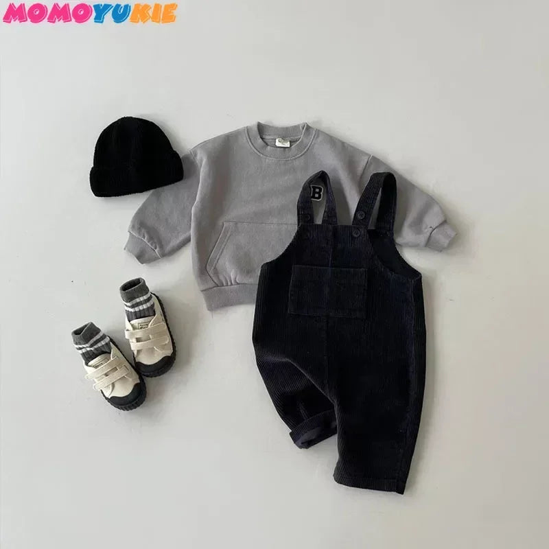 2025 Newborn Clothes Boy's Corduroy Jumpsuit Autumn Winter Jumpsuits Girl's romper Casual Bib Pants Overalls  Baby kids clothes
