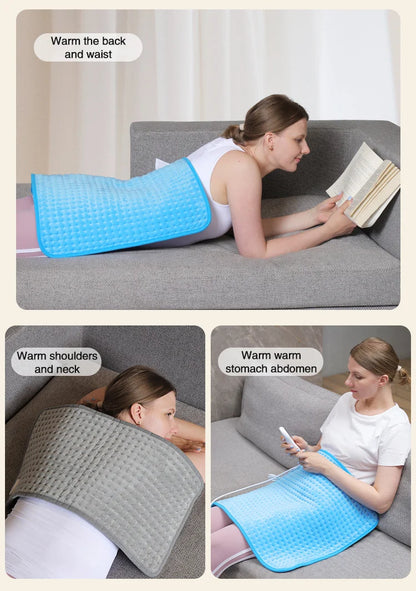 Electric Blanket with 10-Level Constant Temperature and Timer Function Heated Blanket for Legs/Abdomen/Hands/Full-Body Warmth