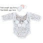 2 Pcs 0-1 Month Newborn Photography Props Baby Headband Lace Romper Bodysuits Outfit Girl Costume Photo Clothing