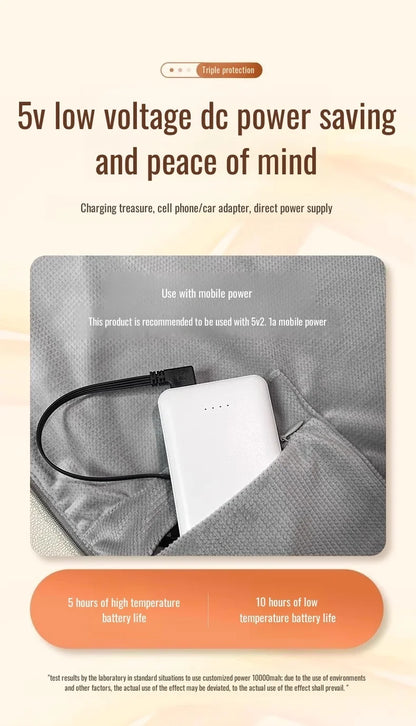 Electric Blanket Heated Shawl USB Warming Blanket Portable Washable Graphene Heating Blanket for Winter