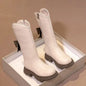 Long Boots for Girls and Children 2026 New Winter Long Leather Boots Princess Foreign Girls Plus Cashmere Shoes